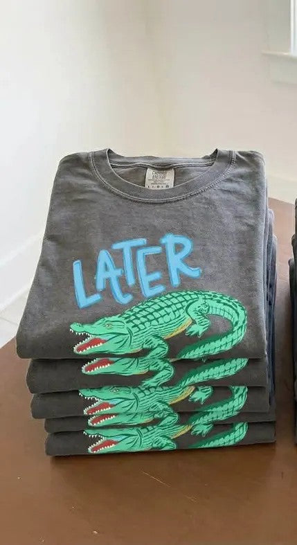 Later gator blue font Sunday Special DTF transfer