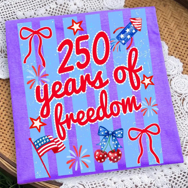 250 years of freedom stripes DTF transfer