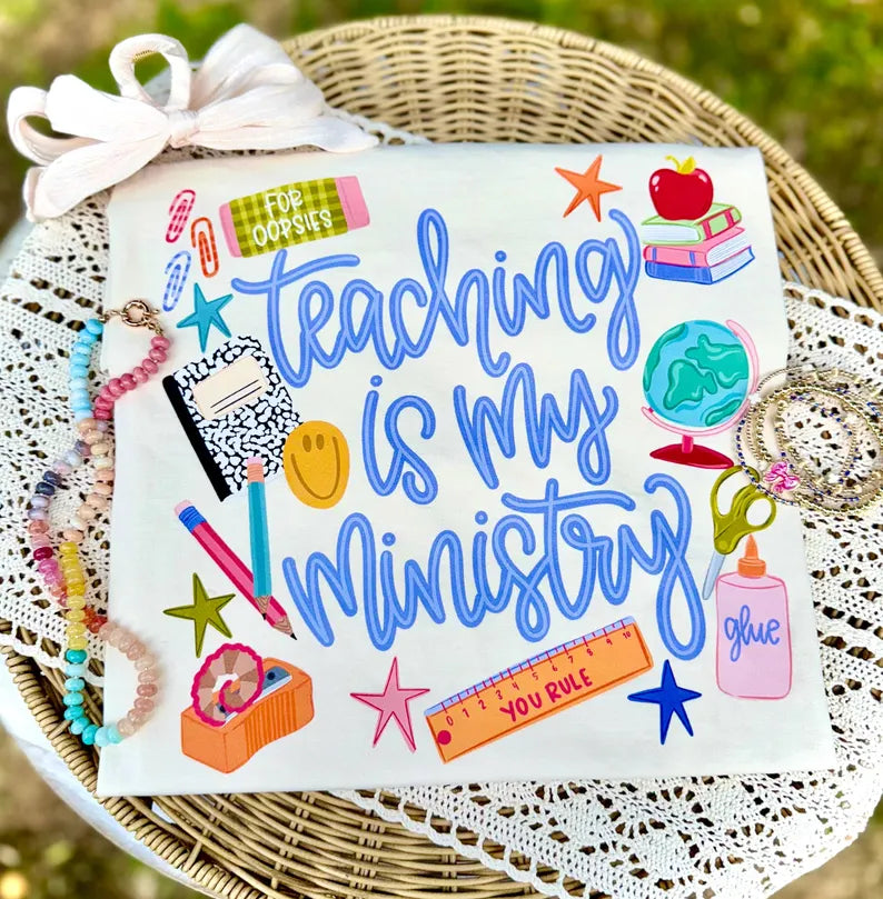 Teaching is my ministry teacher items DTF Transfer