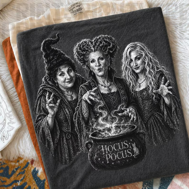 Witches with cauldron DTF transfer