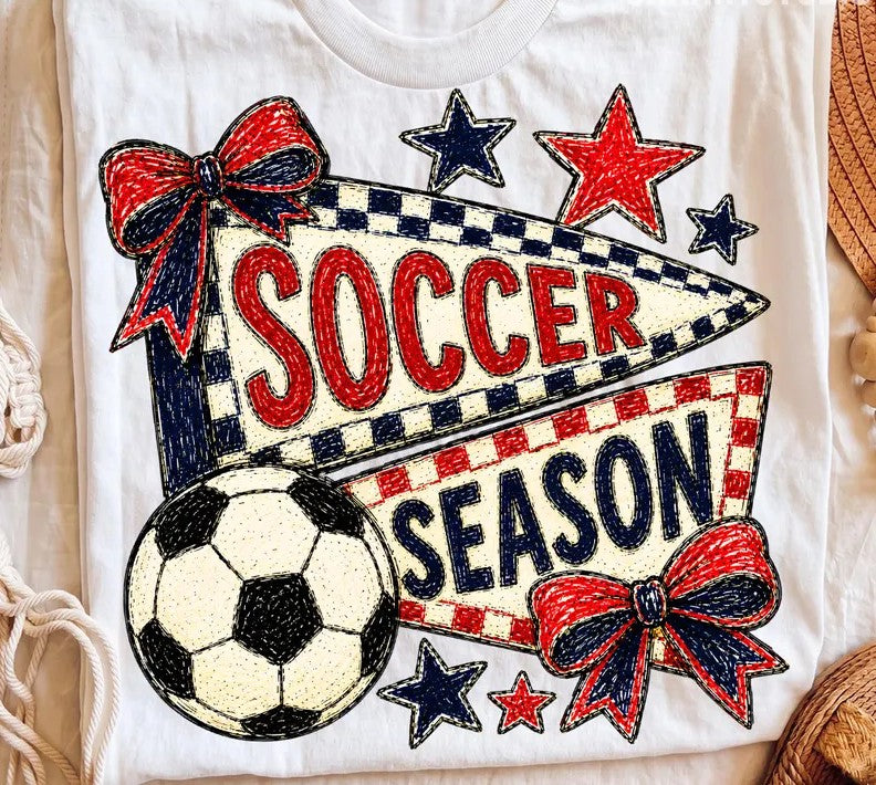 Soccer season flags Sunday Special DTF transfer