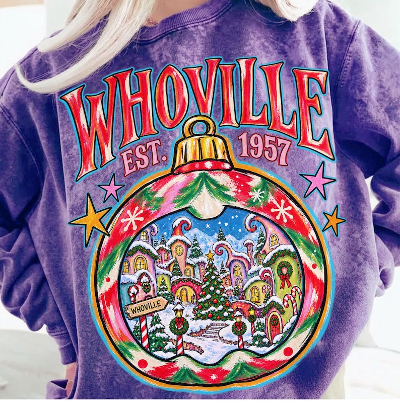 Whoville est.1957 ornament DTF Transfer