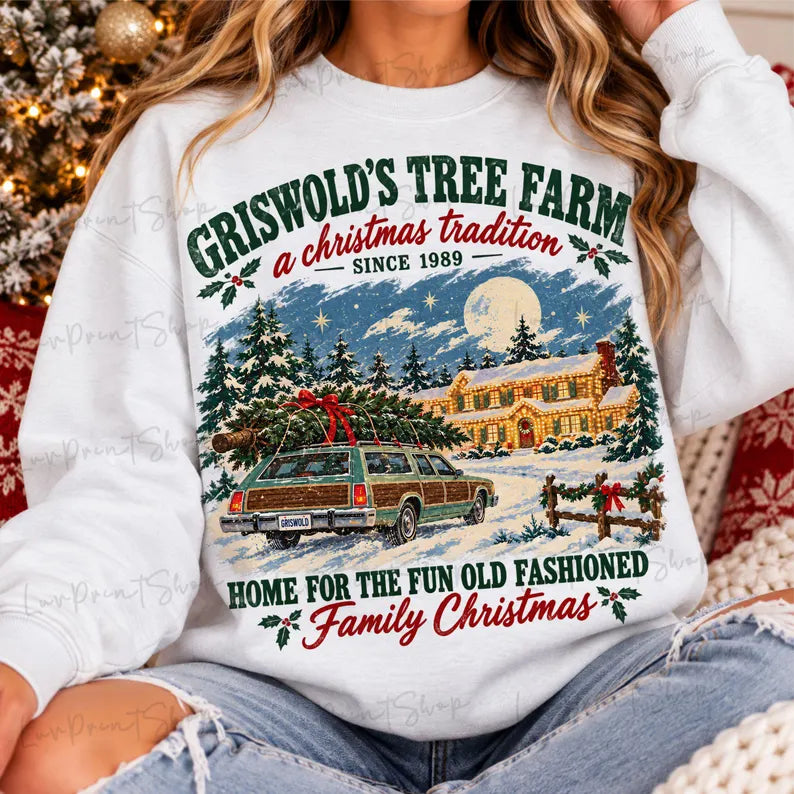 Home for the fun old fashioned family Christmas Sunday Special DTF transfer
