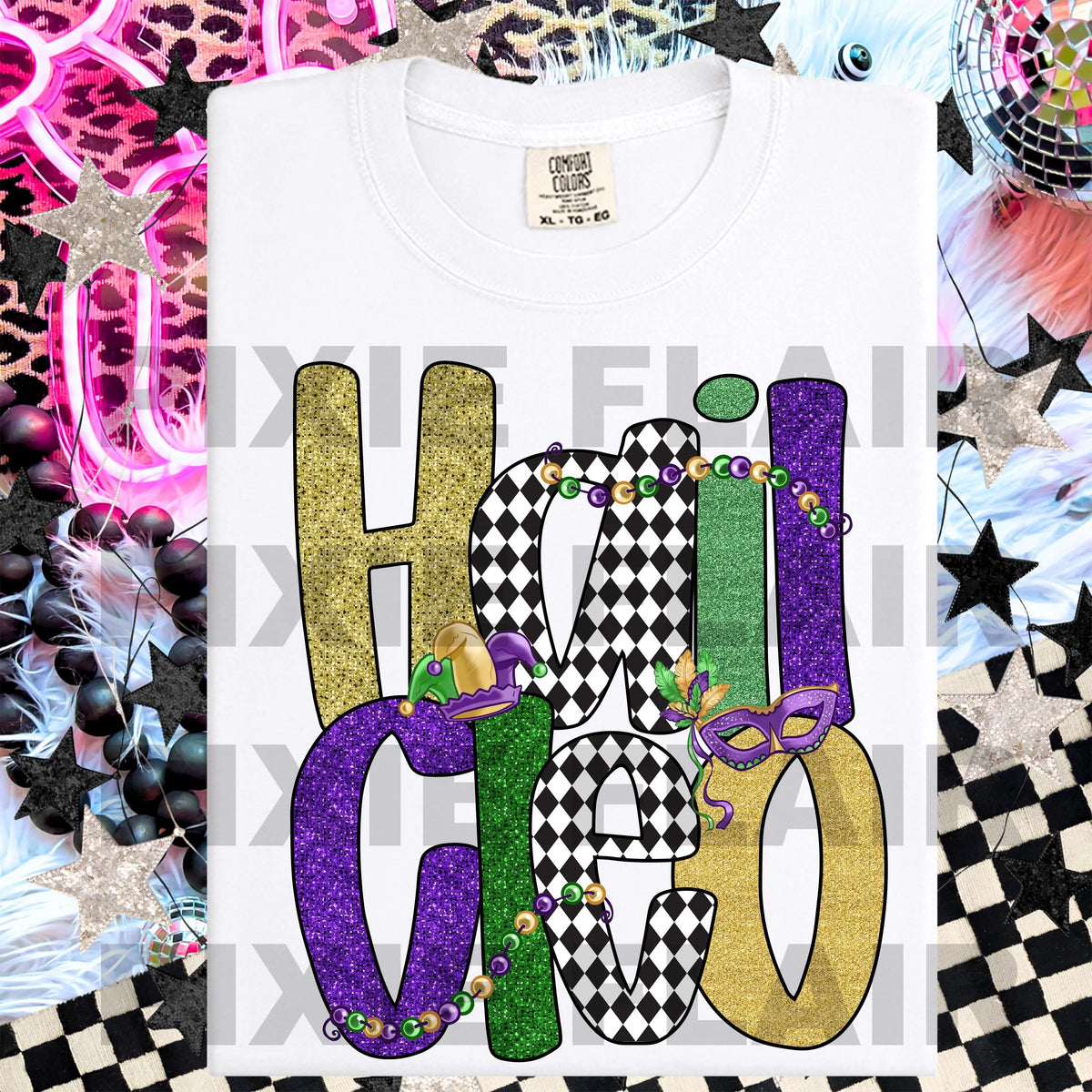 Hail cleo Mardi Gras DTF Transfer