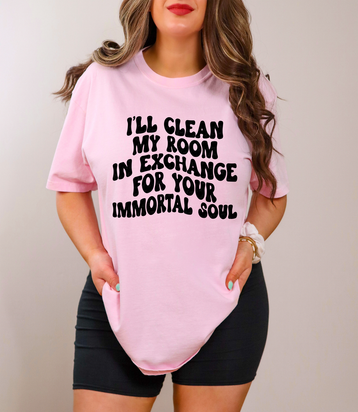 I'll Clean My Room In Exchange of Your Immortal Soul BLACK 116834 DTF Transfer