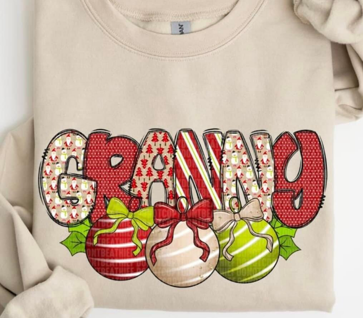 Granny Christmas Bells (SDD) DTF Transfer