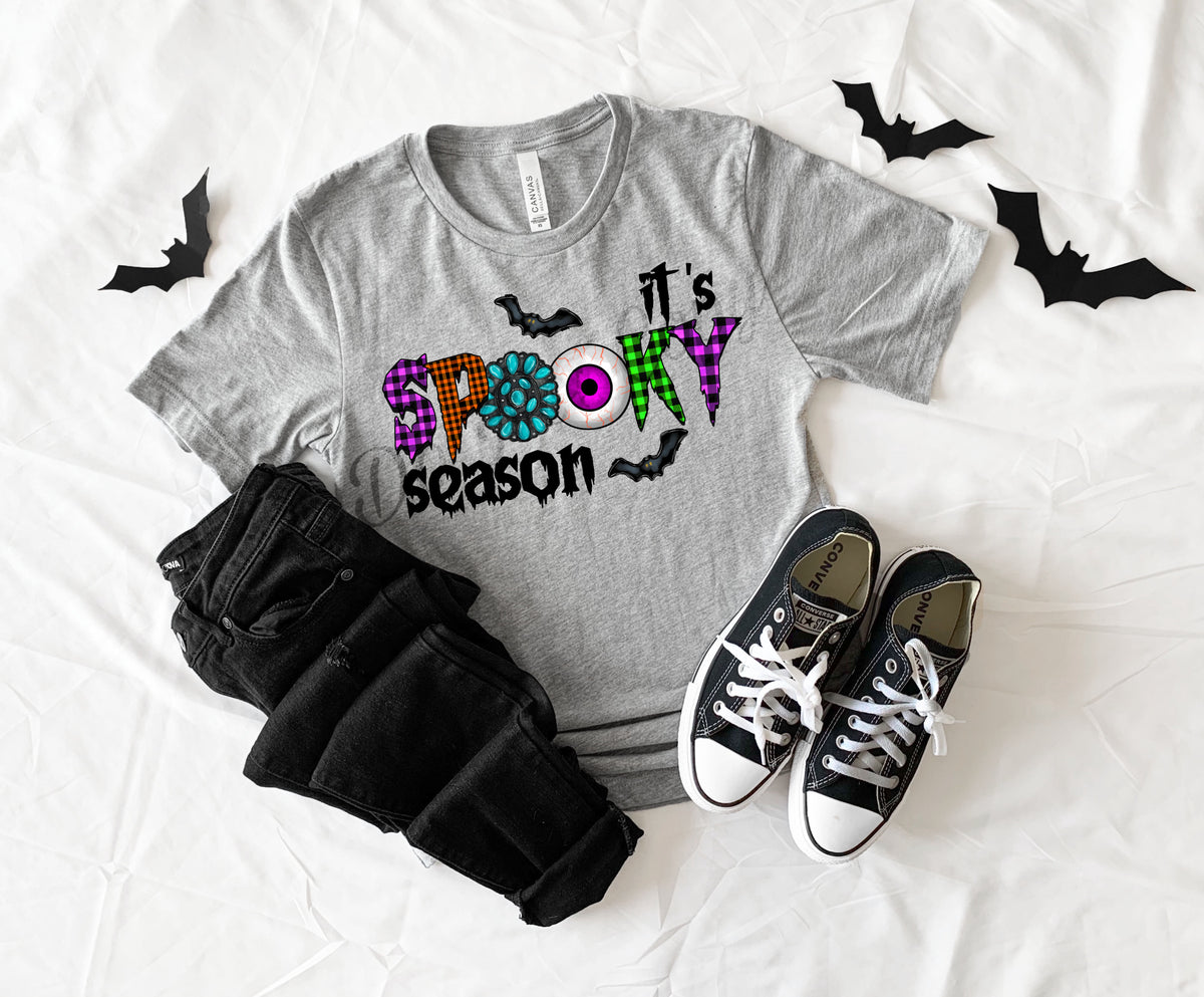 It’s spooky season (bats, colorful plaid, western, eye ball) DTF TRANSFER