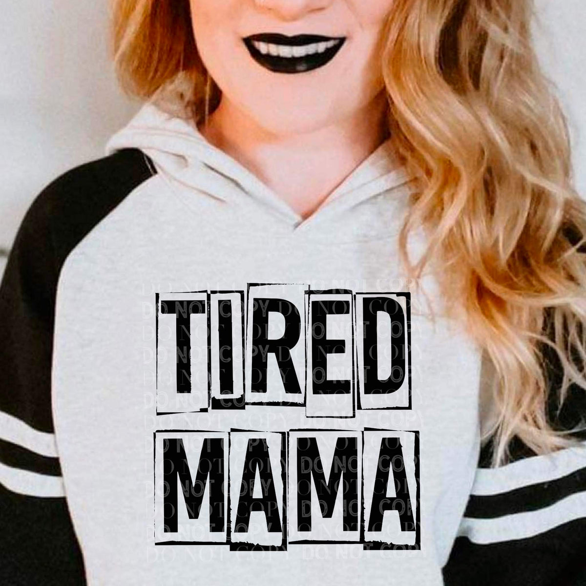 Tired Mama (letter blocks) DTF TRANSFER