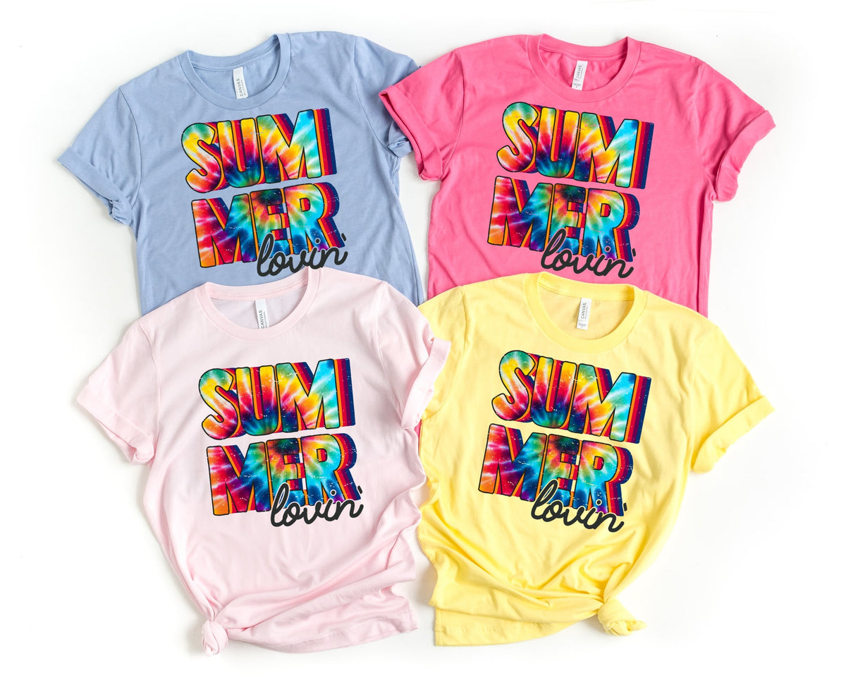 Summer lovin tie dye DTF transfer