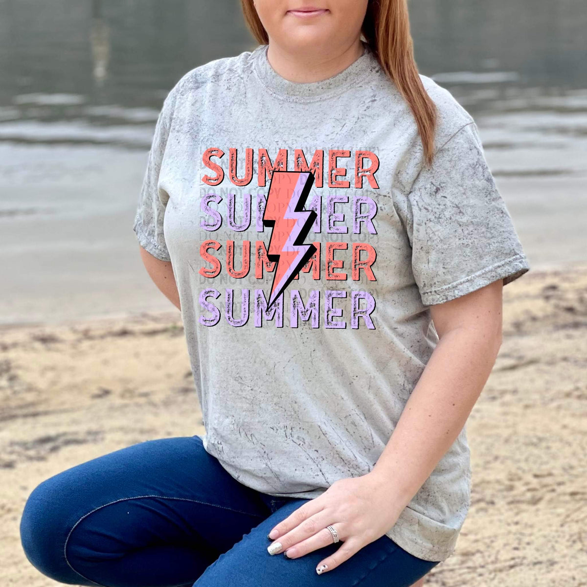 Summer Summer Summer Lightning Bolt DTF TRANSFER