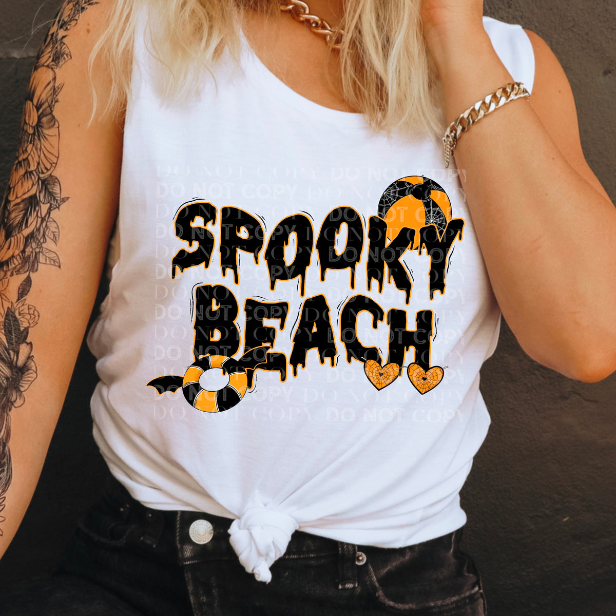 Spooky Beach DTF transfer