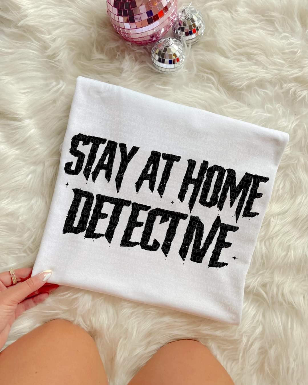 Stay at home detective DTF TRANSFER