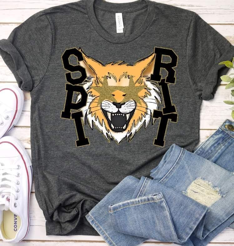 BOBCAT spirit gold star eyes DTF TRANSFER