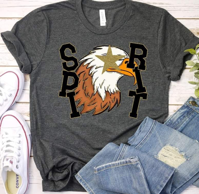 EAGLE spirit gold star eyes DTF TRANSFER
