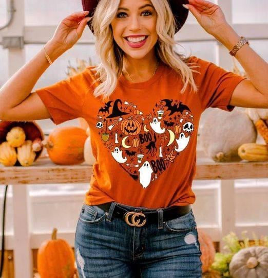 Boo Halloween Heart 2574 DTF TRANSFER