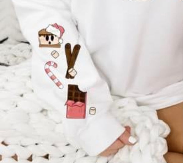 Santa’s S’mores SLEEVE ONLY CHOOSE SIZE DTF TRANSFER