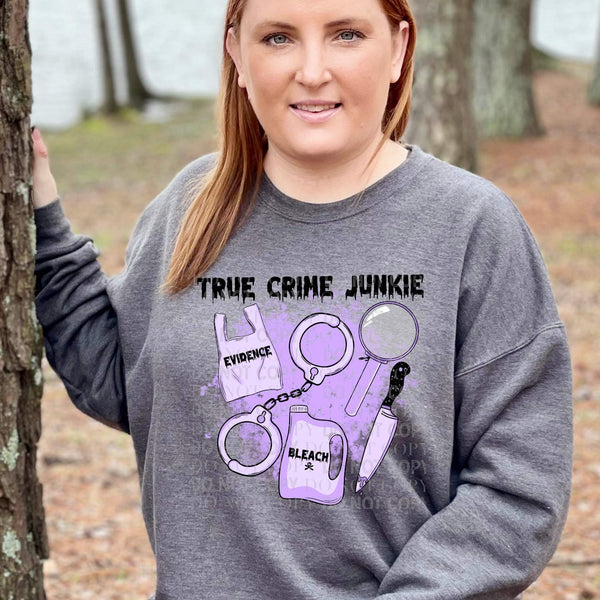 True Crime Junkie DTF transfer