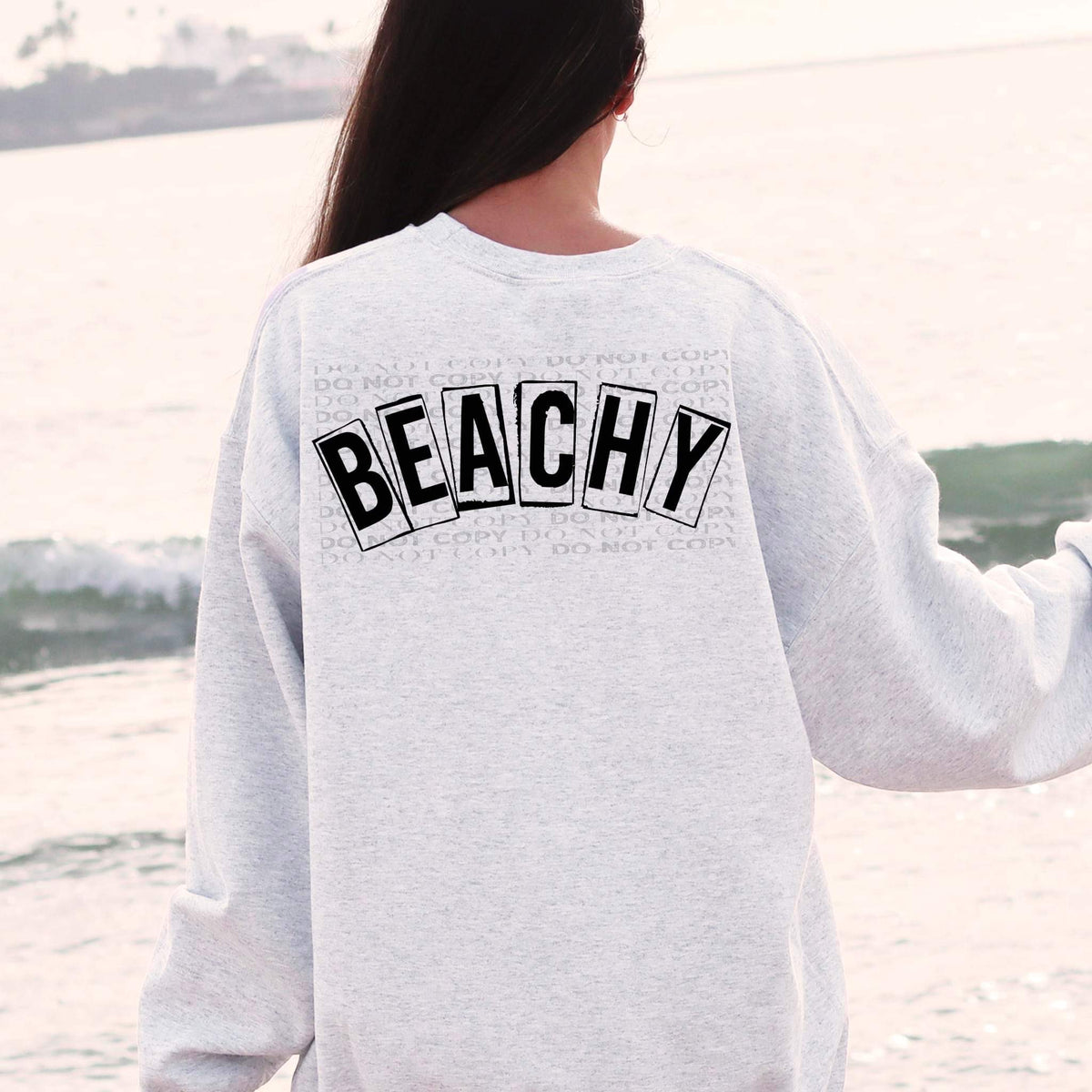 Beachy Black Lettering DTF TRANSFER
