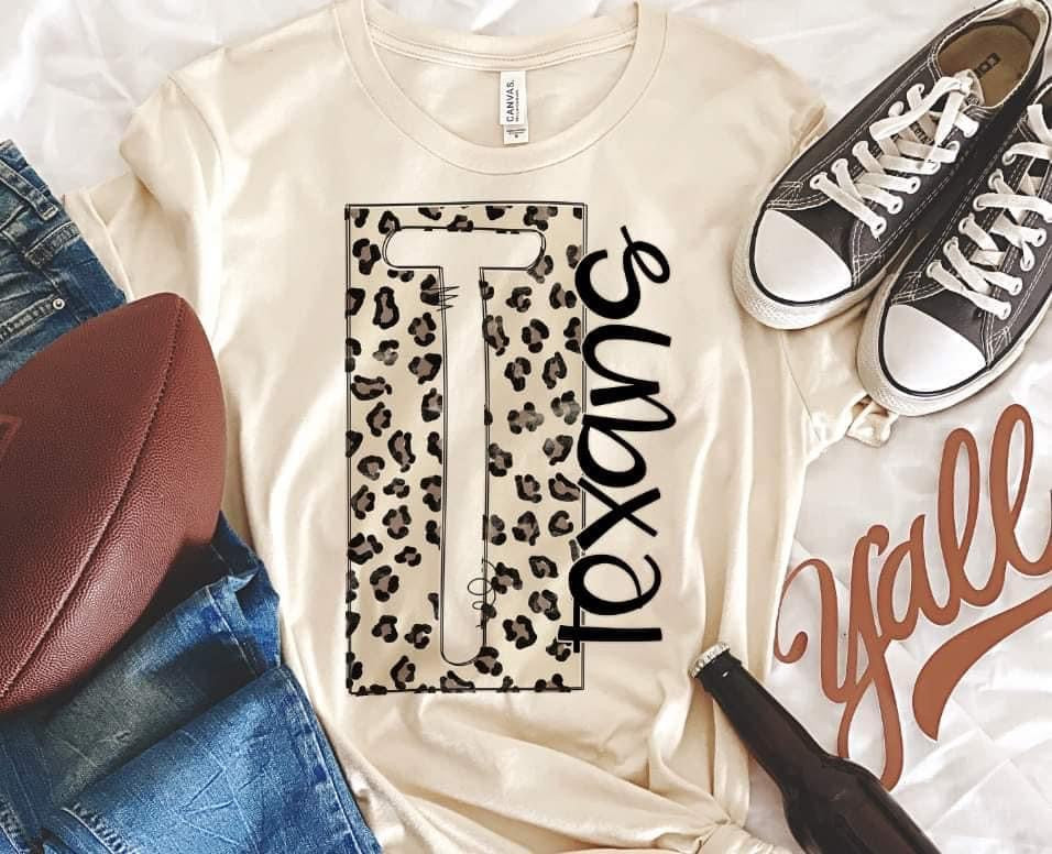 Leopard T Texans 8020 DTF Transfers