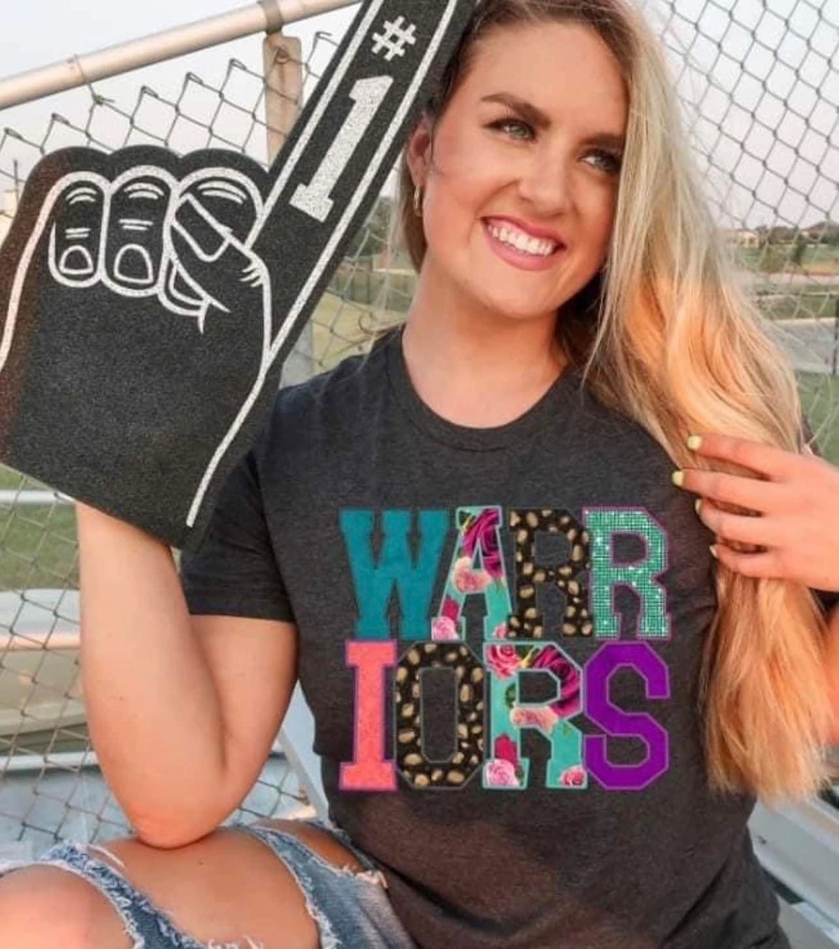 Warriors faux embroidery 8227 DTF transfer