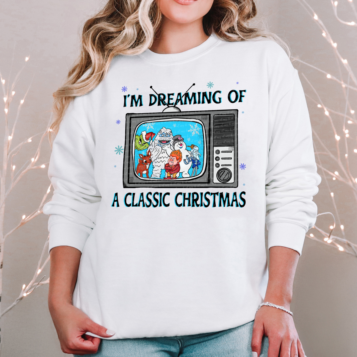 I'm Dreaming Of A Classic Christmas Television Characters 115984 DTF transfer
