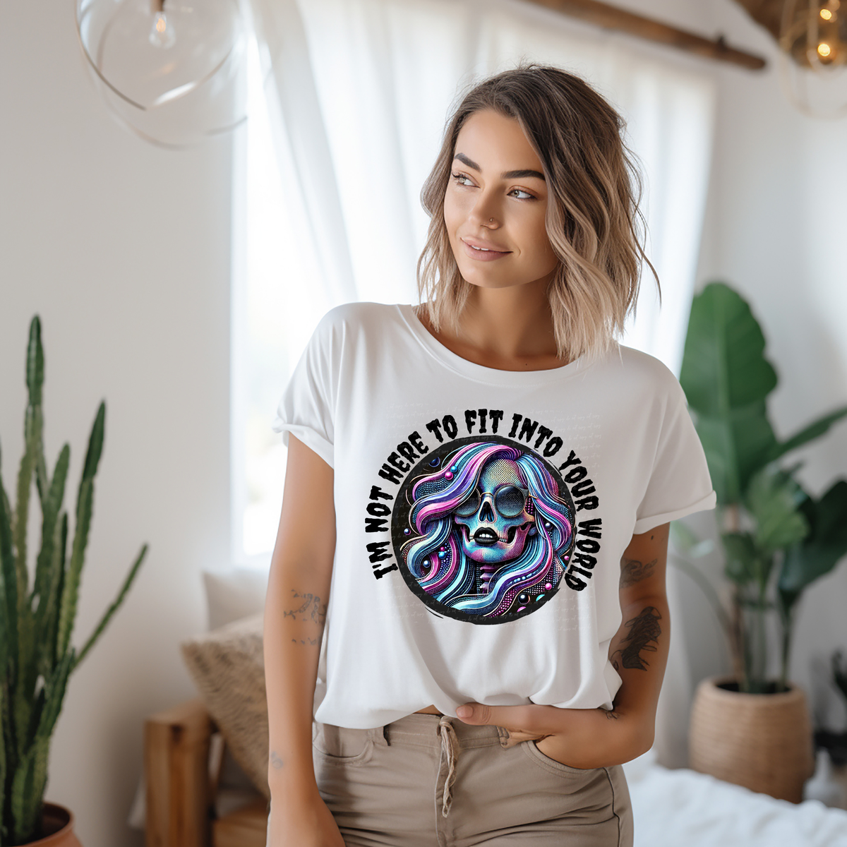 I'm Not Here To Fit Into Your World 86062 DTF Transfer