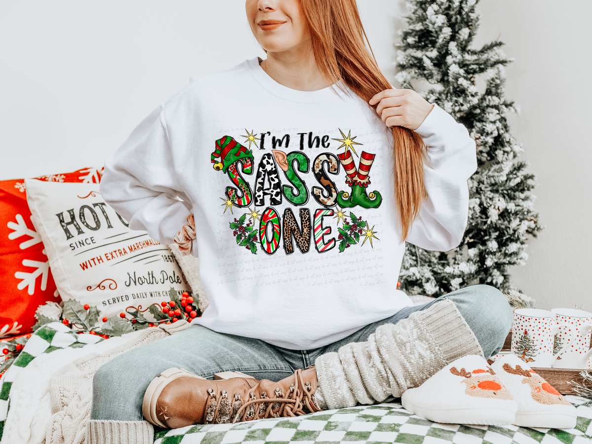 I'm The Sassy One Multi Font Elf Feet 116236 DTF transfer