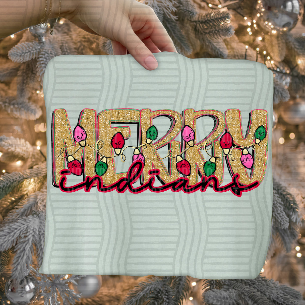 indians merry with lights (caplinger) DTF Transfer