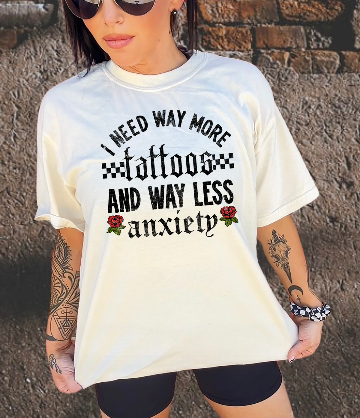 I Need Way More Tattoos And Way Less Anxiety 74589 DTF Transfer