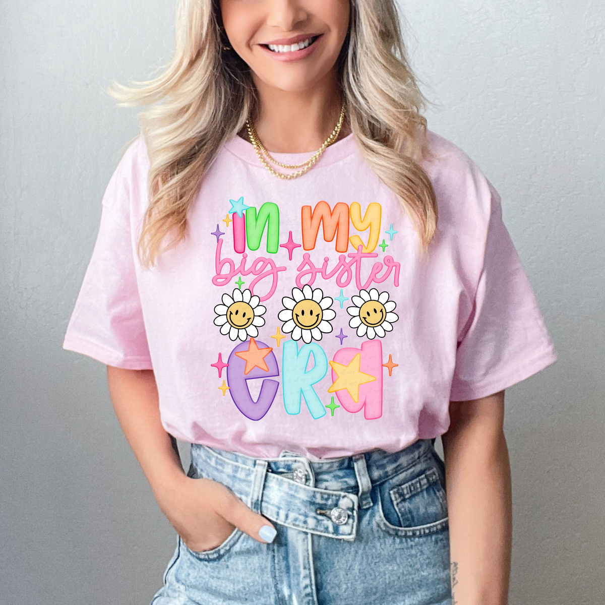 In My Big Sister Era Floral 108894 DTF transfer