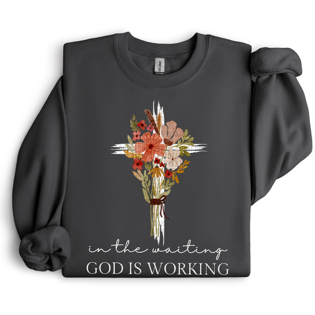 In the waiting white DTF transfer