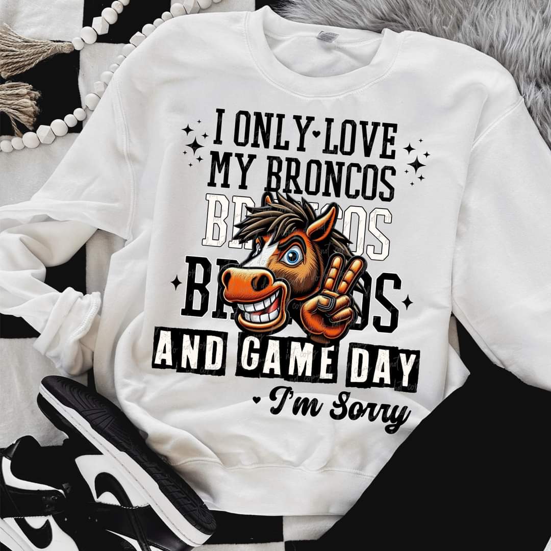 I Only Love My Broncos And Game Day I'm Sorry (VIRGO) 66803 DTF transfer