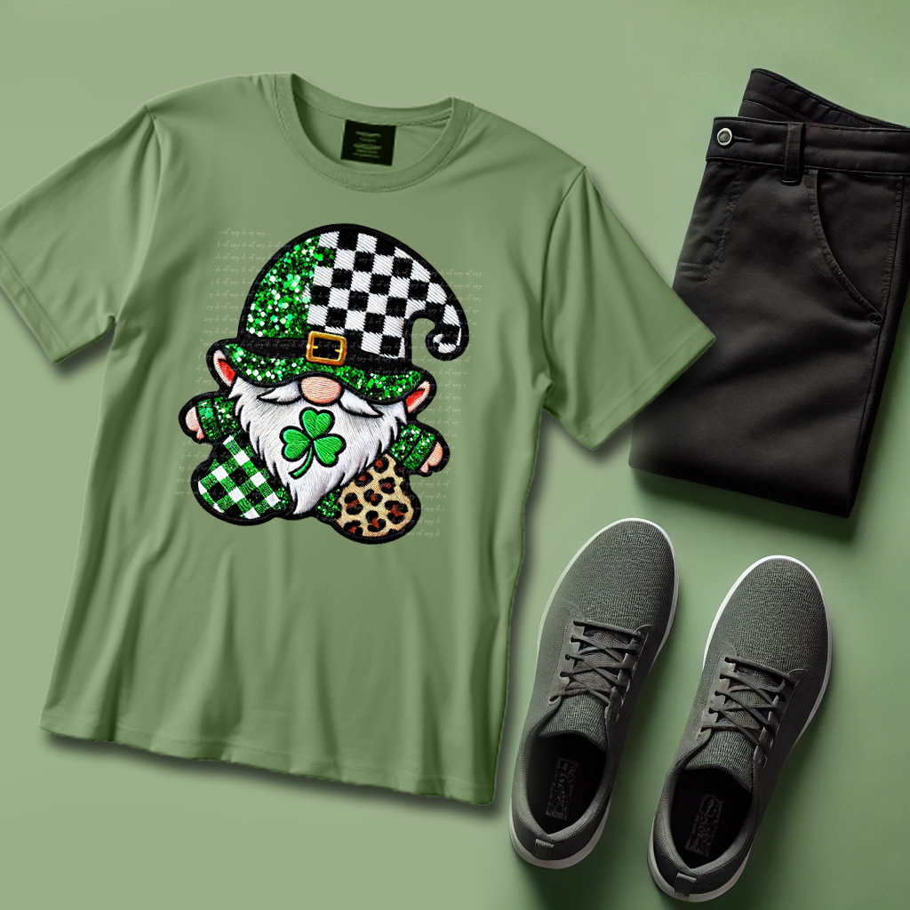 Irish Gnome Faux Embroidery 81943 DTF Transfer