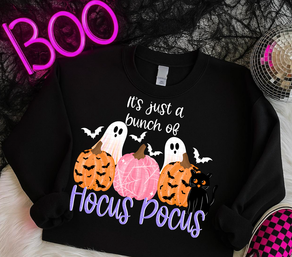 It's just a bunch of Hocus P pumpkin and ghost WHITE (Linda) DTF Transfer