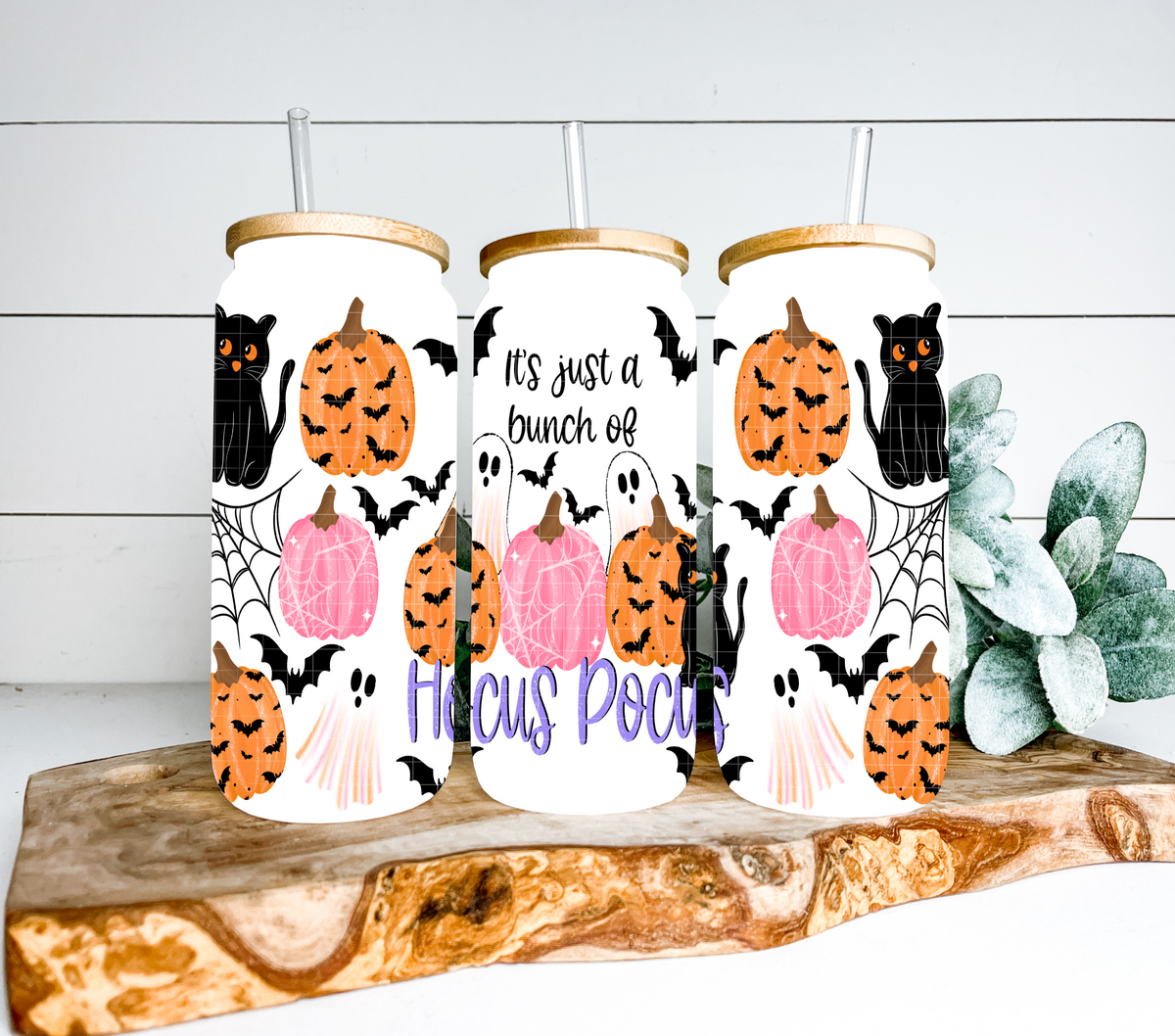 It's just a bunch of Hocus P pumpkin and ghost BLACK (Linda) UV DTF WRAP