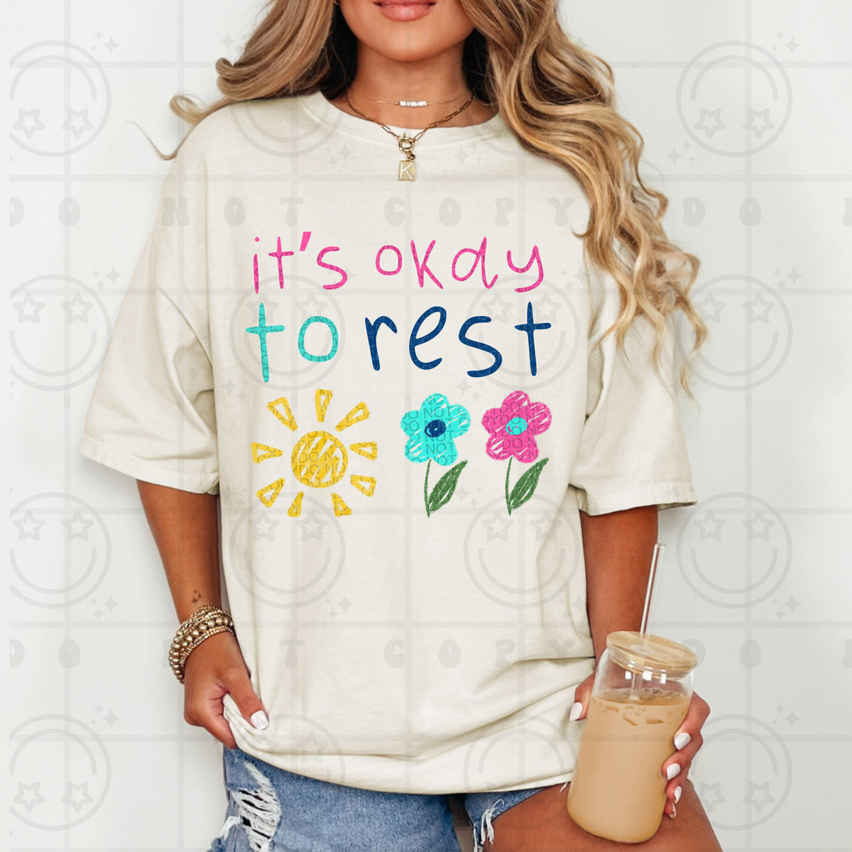 It's okay to rest colorful (HW) DTF transfer