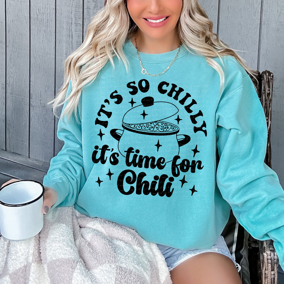 It's So Chilly It's Time For Chili Black 81726 DTF Transfer