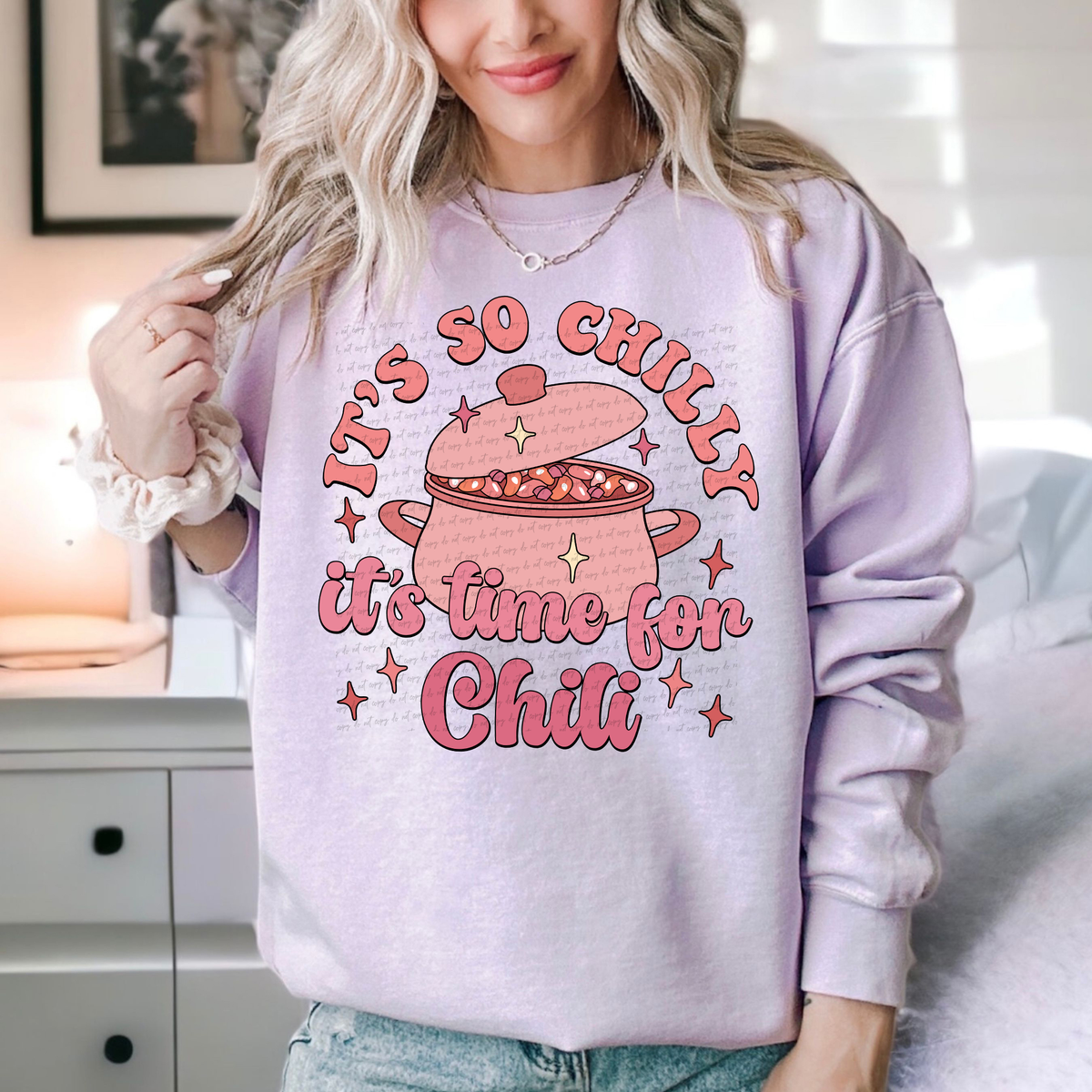 It's So Chilly It's Time For Chili Pink 81727 DTF Transfer