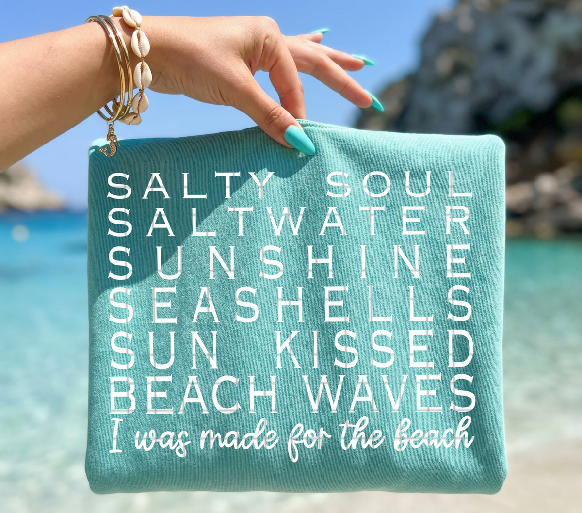 I was made for the beach WHITE (Linda) DTF Transfer