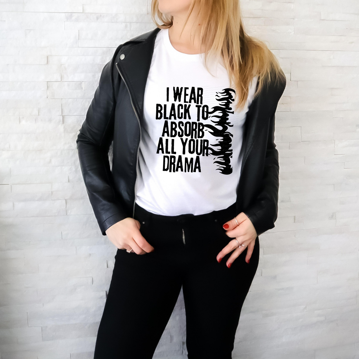 I Wear Black To Absorb All Your Drama BLACK 117928 DTF transfer