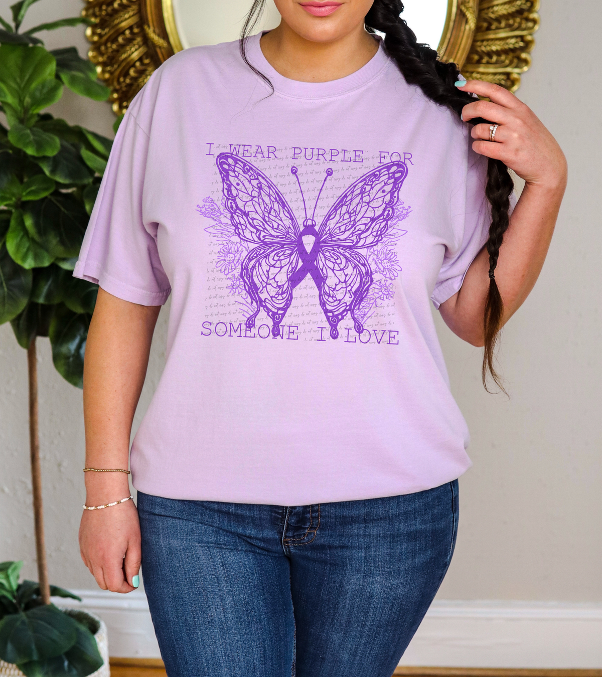 I Wear Purple For Someone I Love 63134 DTF transfer