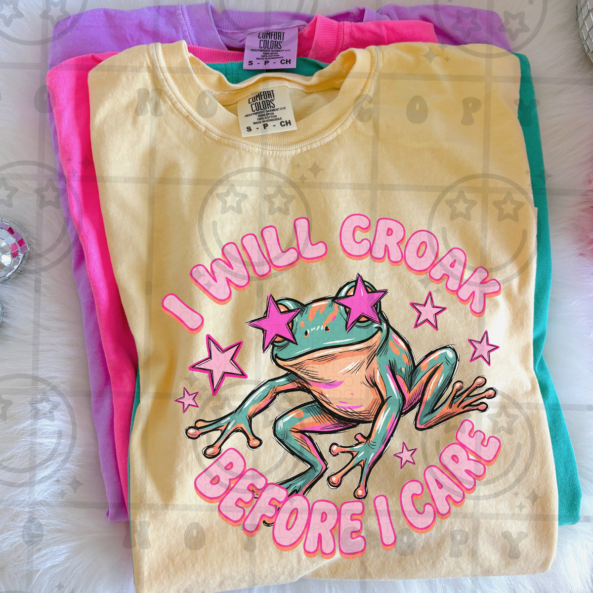 I will croak before I care frog (HW) DTF Transfer