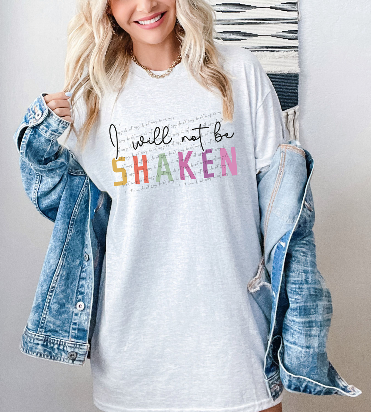 I Will Not Be Shaken 42355 DTF transfer