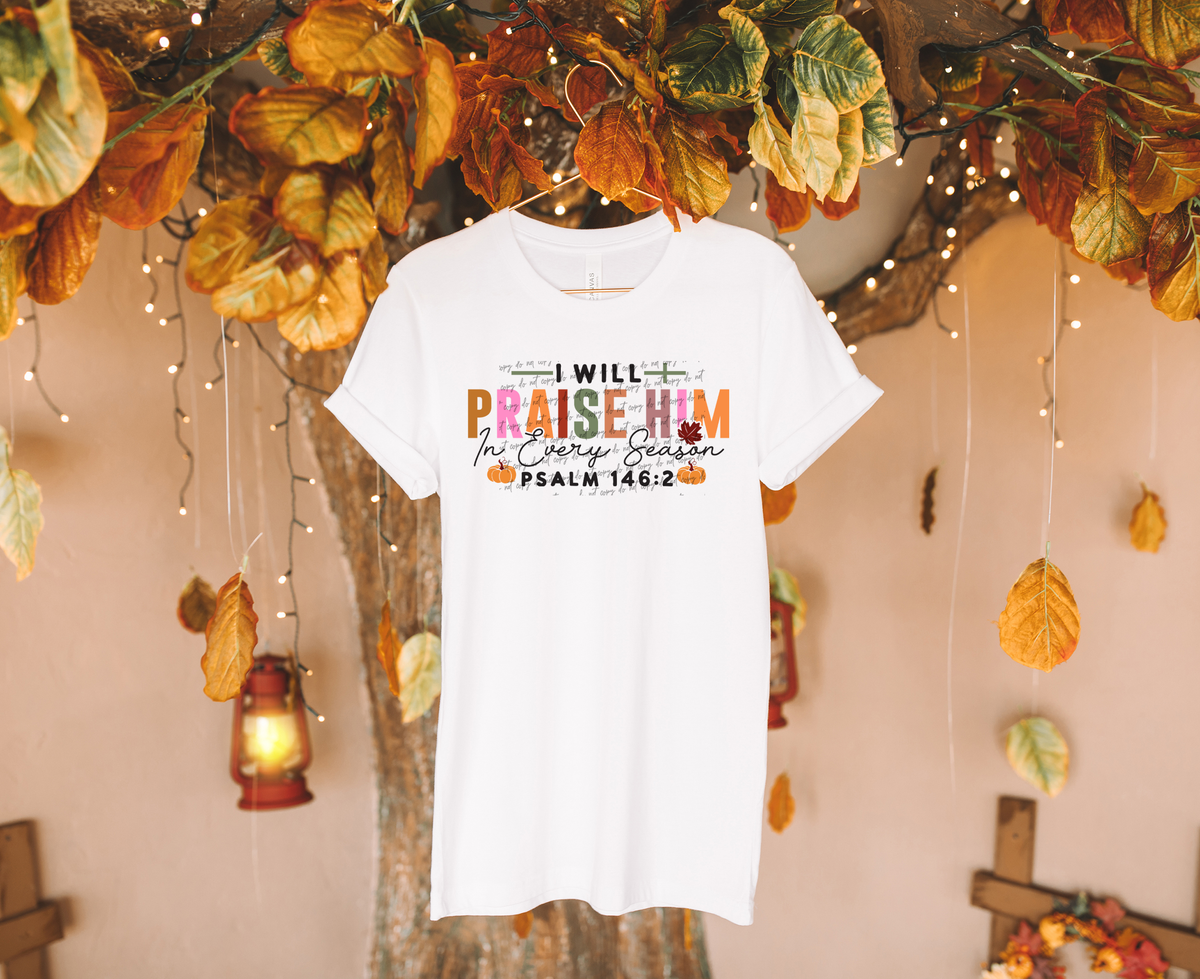 I Will Praise Him In Every Season 42356 DTF transfer