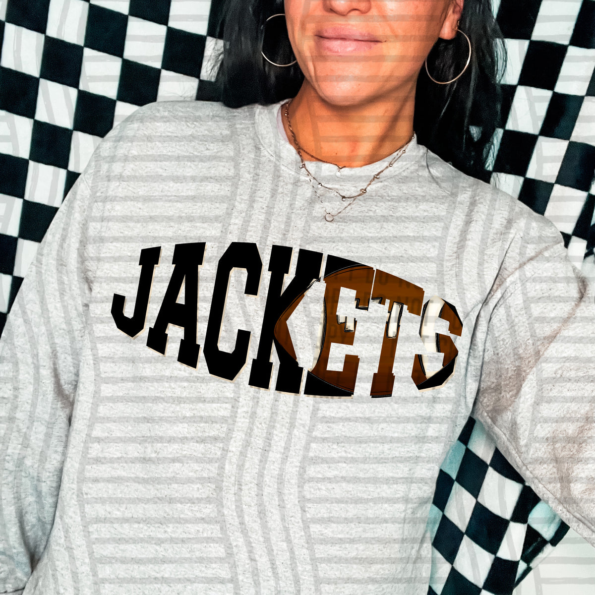 Jackets varsity clipped football (Caplinger) DTF transfer
