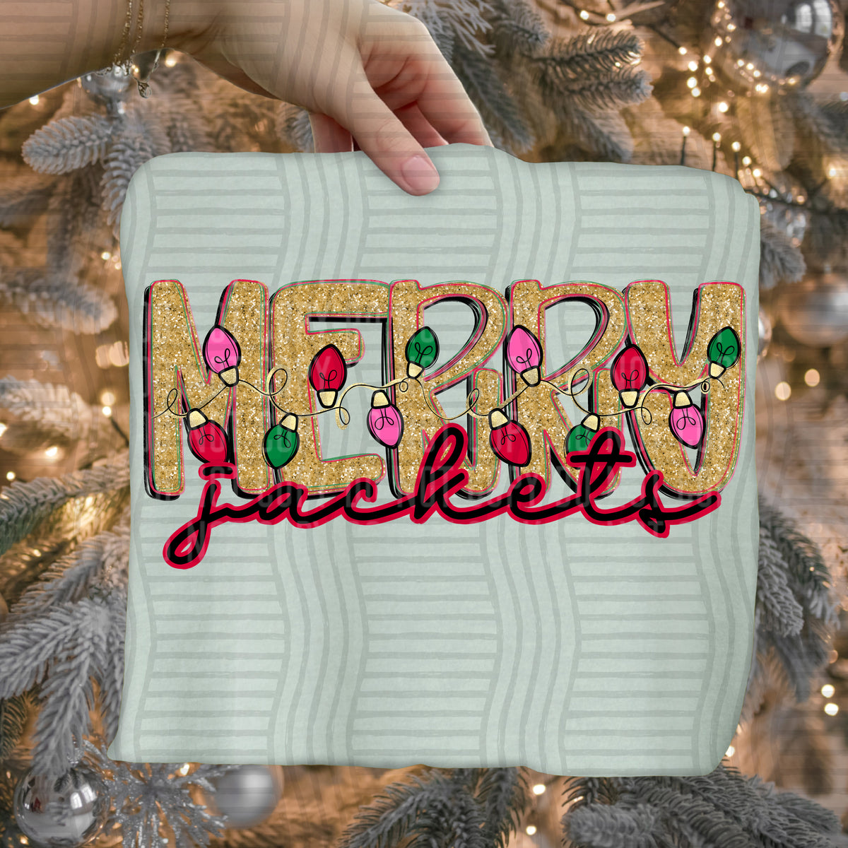jackets merry with lights (caplinger) DTF Transfer