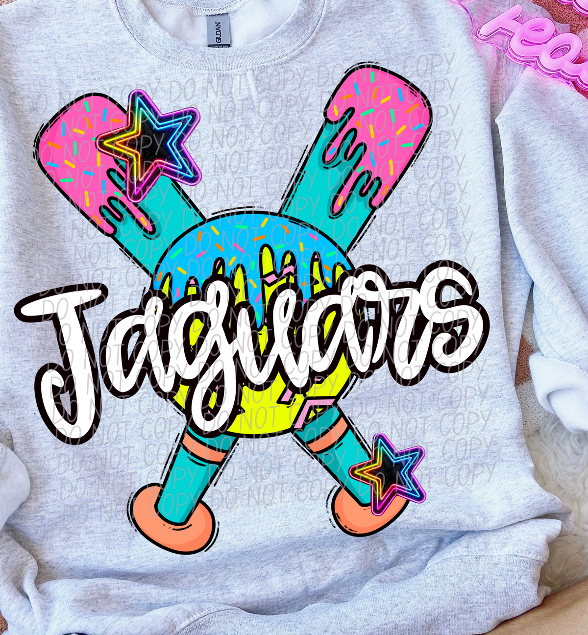 Dripping softball Jaguars (CITY) DTF transfer