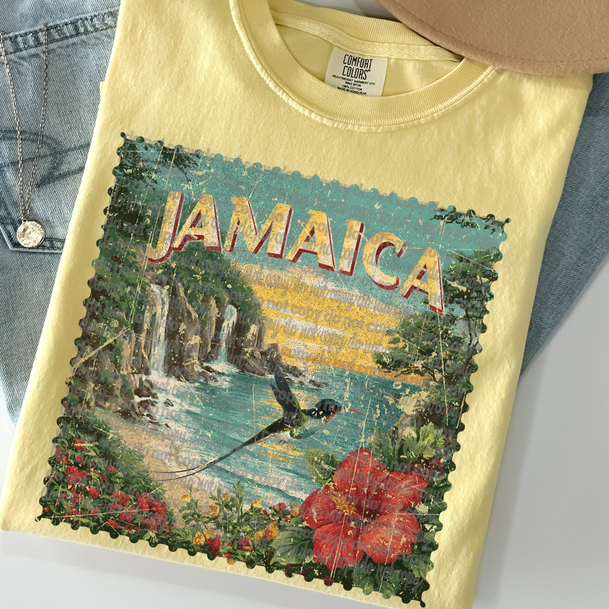 Jamaica Stamp (TTD) 102526 DTF transfer
