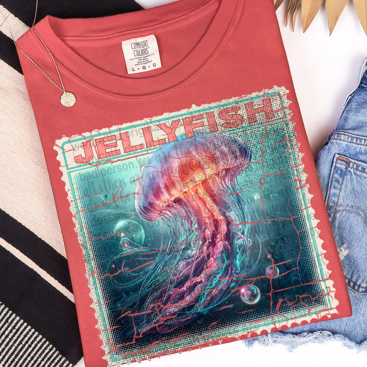 Jellyfish stamp (TTD) 107169 DTF transfer