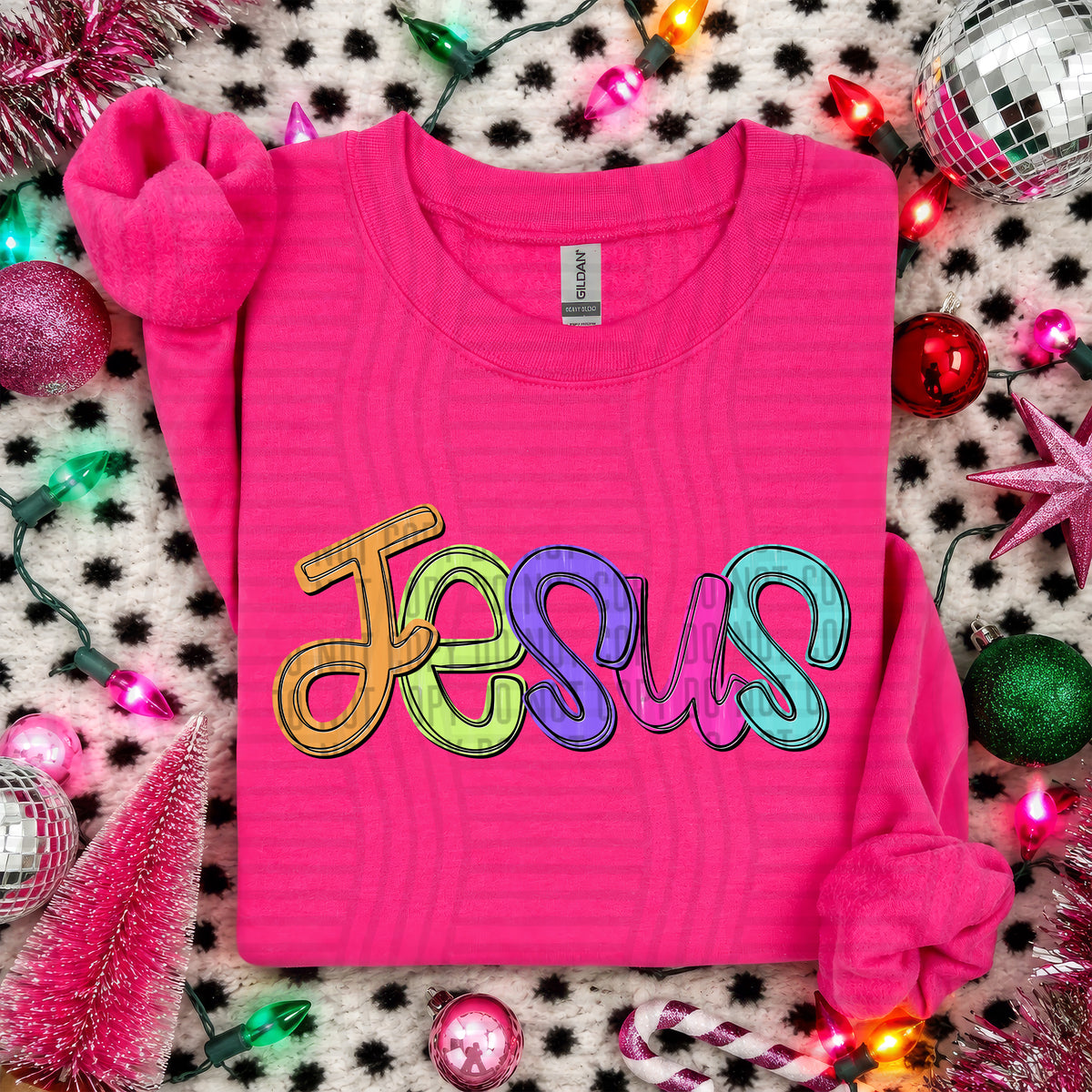 Jesus-Christmas script words (Caplinger) DTF Transfer
